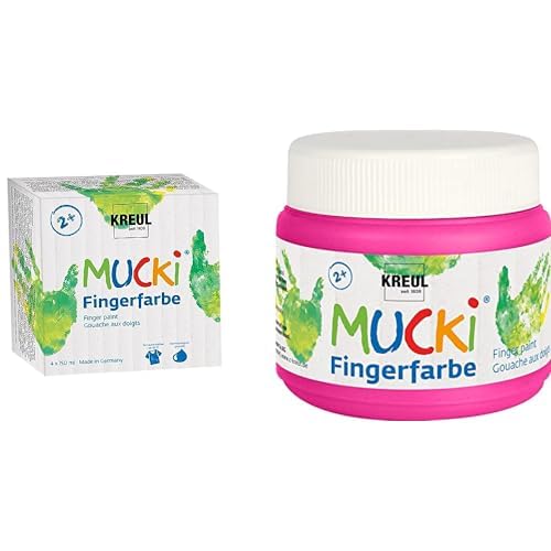 Kreul Mucki Leuchtfarbe Fingerfarbenset 4 x 150 ml
