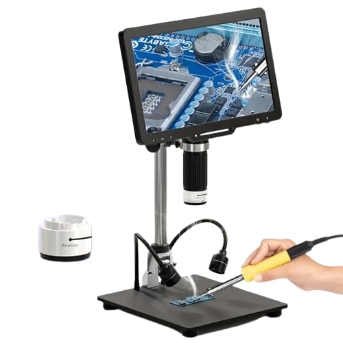 MICROWARE 10.1" LCD HDMI Digital Microscope, 2000X Coin Microscope with IPS Screen, 20MP Soldering Micro-Scope for Electronics with 10.4'' Longer Stand,Compatible with PC/TV,32GB-image-35