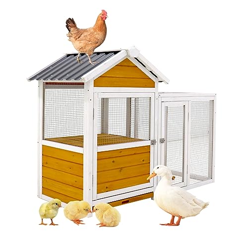48" L Outdoor Duck Coop Wooden Chicken Coop with Nest