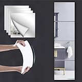 割れない鏡 アクリル ミラー 壁に貼る鏡 4枚セット 30*30cm 全身鏡 姿見鏡 壁掛け 飛散防止 軽量 安全性 耐衝撃 DIY鏡 浴室 クローゼットや玄関にもぴったり
