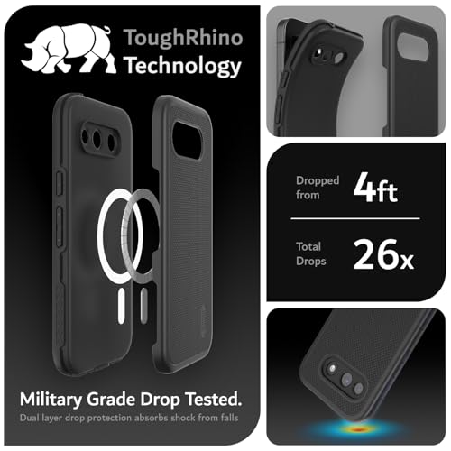 Image of TUDIA MergeGrip Magsafe Compatible for Google Pixel 10a Case - Matte Black