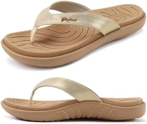 jiajiale Womens Orthotic Arch Support Flip Flops Cushion Yoga Mat Sandals