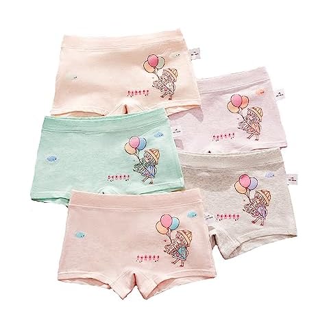 Wxllzlife Toddler Little Girls Kids Underwear Cotton Kids Boyshort Girls' Panties 4/5 Pack 8T-12T Cover