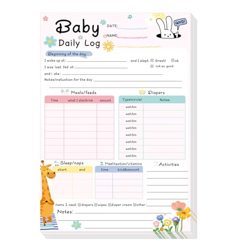 Agenda de soins pour bébé : le journal pour gérer les nuits et les repas