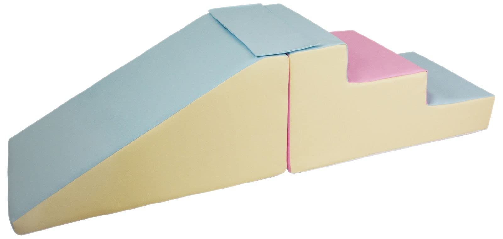 Velinda MIDI slide and stairs, soft play, nursery, soft toys, fun, outdoor, indoor (COLOUR: pink, blue, yellow (pastel))
