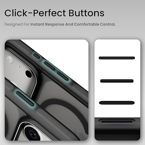 Image of CASEGEAR Bold Pro Back Cover Case Compatible with iPhone 17 Pro | 14.8 Feet Drop Protection | Compatible with MagSafe | 360 Complete Protection | Shockproof & Scratch Resistant | Black