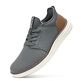 SVNKE Men's Slip On Casual Fashion Walking Shoes Hands Free Dress Sneakers Comfortable Lightweight Shoe Grey 7.5