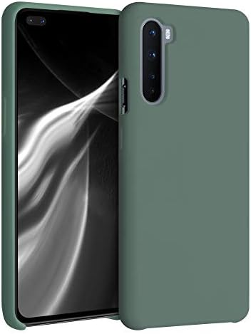 kwmobile Case Compatible with OnePlus Nord Case - TPU Silicone Phone Cover with Soft Finish - Gray Green