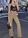 NIMIN Dress Pants Women Low Waisted Work Trousers Business Casual Flare Bootcut Slacks 2025 Fashion Office Outfits with Buttons Khaki