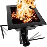 Upgraded Blacksmith's Welded Coal Forge Firepot, 10 X 12 Inch Blacksmithing Firepot, 2600F Rated for Forging Blacksmith Farrier, Knife and Tool Making