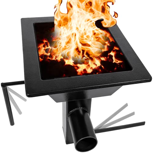 Upgraded Blacksmiths Welded Coal Forge Firepot 10 X 12 Inch Blacksmithing Firepot 2600F Rated for Forging Blacksmith Farrier Knife and Tool Making