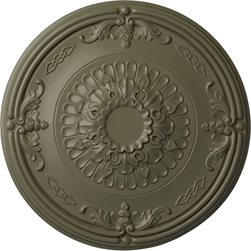 Ekena Millwork CM27ATACS - Medallón de techo para Atenas (26 x 3 1/4 pulgadas, compatible con toldos de hasta 3 5/8 pulgadas, pintado a mano, cobre envejecido)