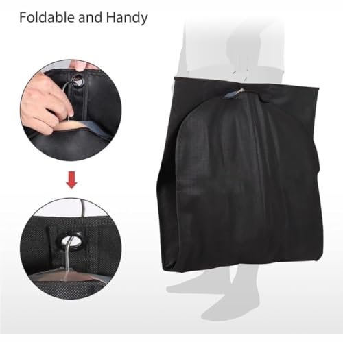 Habrur Clothes Cover 3 Pack Garment Bags Travel Suit Bags Clear Window Garment Bag for Closet Wardrobe Suit Bags (Color : Black, Size : 60 * 120cm)4