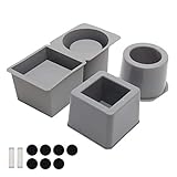 POHOVE Moldes de Silicona para macetas de hormigón, Molde de Cemento para jardineras de Bricolaje, Forma Cuadrada y Redonda, 7.48x3.46x2.76 Pulgadas