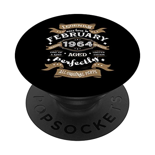 Legends were born in febrero 1964 regalo de cumpleaños PopSockets PopGrip Intercambiable