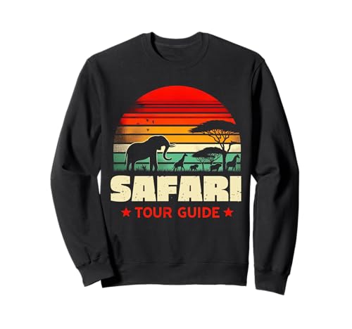Safari Guía turística África Zoo Vintage Animal Lover Sudadera