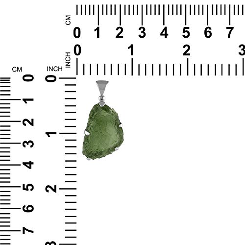 Starborn Sterling Silver Natural 15-20 Carat Moldavite Pendant #TOP5