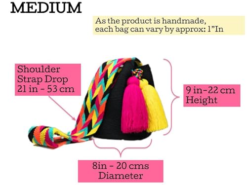 WAYUU bag mochila colombiana, authentic crochet pattern Handmade boho crossbody, Fairtrade Gifts Original from Colombia.4
