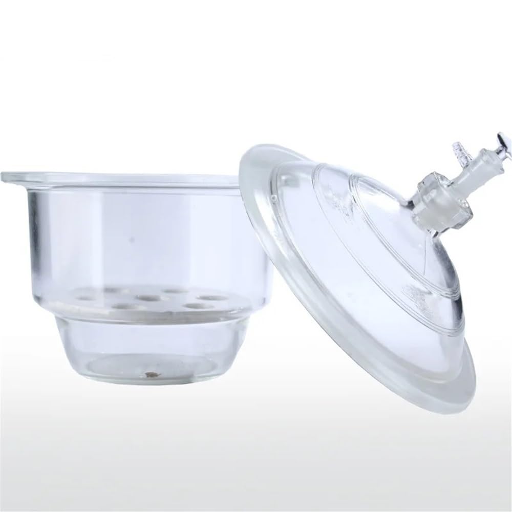 Attrezzature e forniture di laboratorio Essiccatore a vuoto/normale da 120 mm, in vetro trasparente/marrone con piastra di smerigliatura in laboratorio