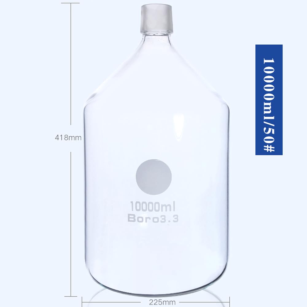 Matraz Erlenmeyer Graduado de Borosilicato, Matraz cónico de boca esmerilada de vidrio de 250 ml a 2000 ml for kit de filtración con núcleo de arena, experimento de laboratorio(1000ml 40-38)