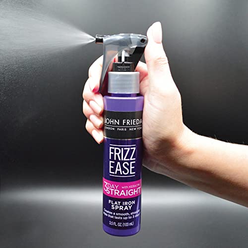 John Frieda Frizz Ease 3 Day Straight Heat Protection Spray, Keratin Infused Straightening Spray, Anti Frizz Heat Protectant For Curly Hair, 3.5 Ounce (Pack Of 2) #TOP7