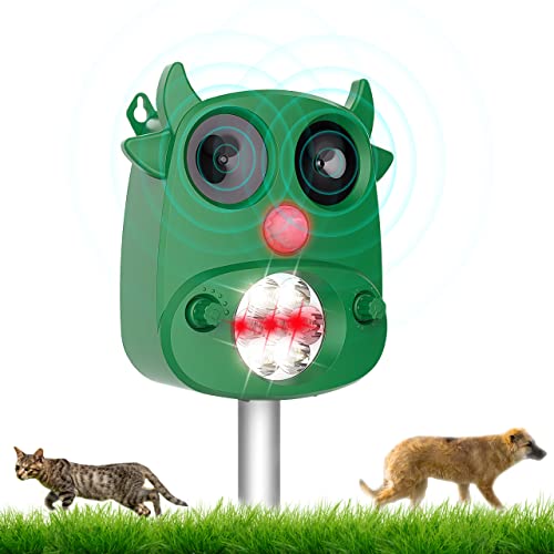 Oterri Repelente de gatos, energía solar ultrasónica funciona con pilas Cover