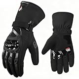 KEMIMOTO Guanti Moto Invernali, Guanti da Moto Termici Uomo Donna con Touch Screen e Imper...