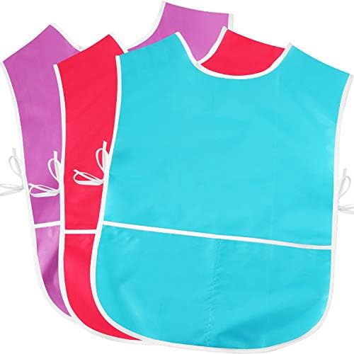 Pack De 2 Delantales Infantiles Impermeables Para Pintura – Talla 3-6 Años, Con Bolsillo, Fáciles De Limpiar Y Reutilizables Para Arte Y Cocina