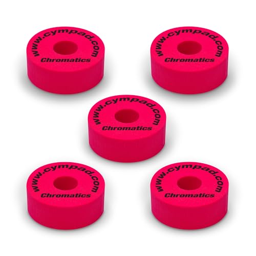 Cympad Rosso Chromatics Foam Cymbal Pad Set - Rondelle in schiuma a memoria di forma ad alta densità per migliorare il suono e la durata, adatte a tutti i supporti per piatti - 40/15mm