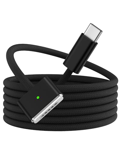 NALACAL 140W USB-C to Magnetic 3 Cable 6.6Ft Compatible With MacBook Pro/Air (13-16 Inch 2021-2024) - Black