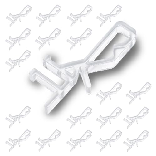 20 PCS Hidden Channel Valance Clips 1-7/8 Inch Blind Clips for Valance Seamless Look Blind Valance Clips Replacement for Wood & Faux Wood Blinds with Groove