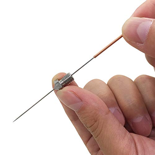 Afunta 15 Pcs M6 3D Printer Stainless Steel Nozzles Print Heads Extruder Compatible 1.75Mm Makerbot & Anet A8, 5 Sizes (0.2/0.4/0.6/0.8/1.0Mm) + 5 Sizes Cleaning Needles #TOP4
