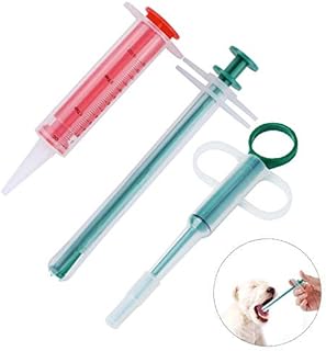 3 Pack Pet Pill Dispenser Dog Pill Gun Cat Pill Shooter Pill Applicator Tablet Capsule or Liquid Medical Feeding Tool Kit Syringes for Small Animals