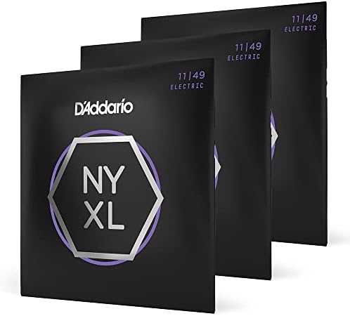 D'Addario Guitar Strings - NYXL Electric Guitar Strings - NYXL1149-3P - Unrivaled Strength, Tuning Stability, Enhanced Mid-Range - For 6 String Guitars - 11-49 Medium, 3-Pack