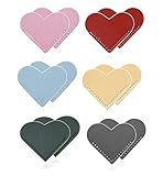 12 PCS Leather Bookmarks for Women with Heart Shape, Cute Corner Bookmark, Book Accessories for Reading Lovers, Book Markers for Women, Bookmarks for Book Lovers by HNQCPCVU (12PCS Heart)