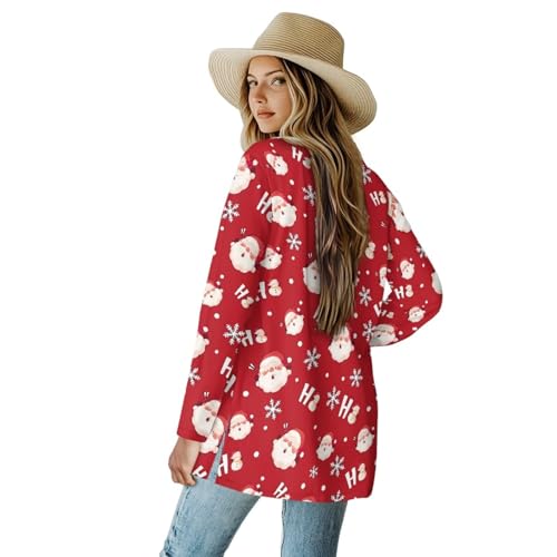 Image of Women's Open Front Cardigan Long Sleeve Loose Sweater Lightweight Soft Cardigan Jackets