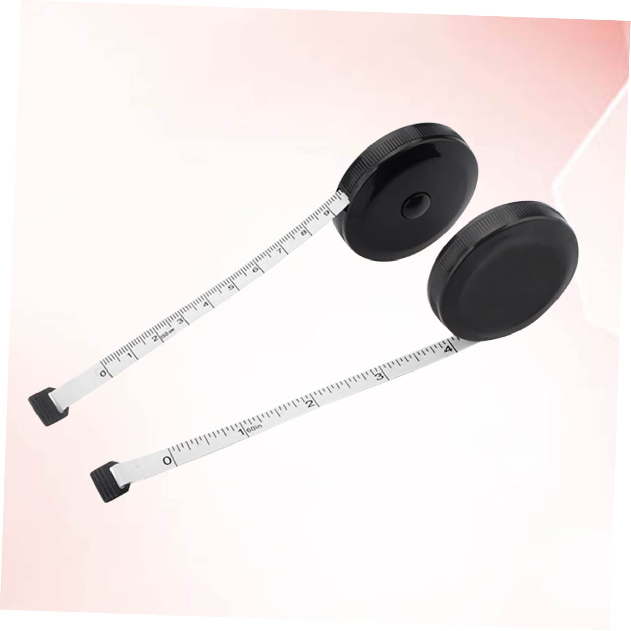 2pcs Mini Round Tape Measure Retractable Fabric Tape Double Sided for Tailor Sewing Measurement