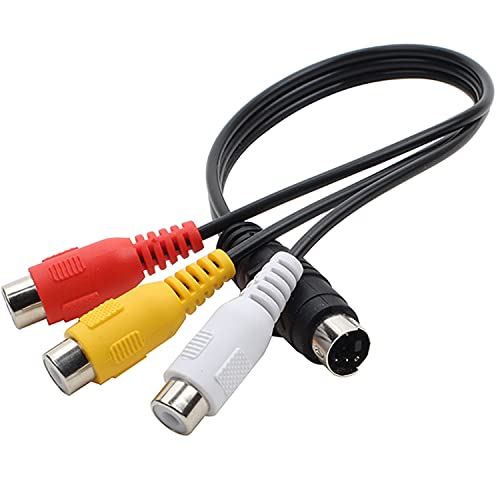 4 Pin S-Video To 3 Rca Av Female Cable For Tv Pc Computer Video Av Projector For Video Tv Laptop Adapter Cable (27Cm) #TOP6