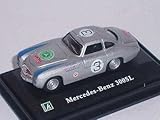 Modell ist Neu und OVP Generisch Mercedes Benz 300sl 300 Sl Coupe Silber Vitrine Mit Sockel 1/72 Cararama Modellauto Modell Auto