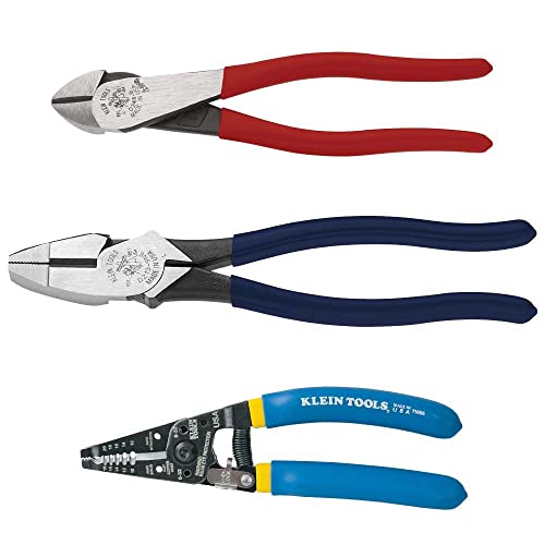 "3-Piece Klein Tools Stripper Plier Kit: Perfect for Tight Spaces and Precision Cuts" 2 41JAzbqqhnL