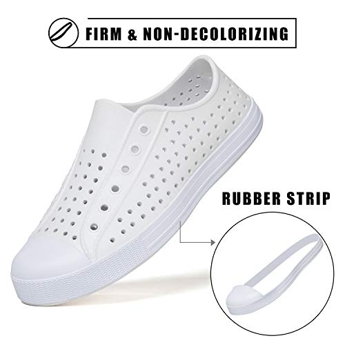 Saguaro Unisex Garden Clogs Breathable Water Shoes Comfortable Non Slip Beach Sports Sandals Slippers Sneakers Mules Loafers White 14 Women/12 Men #TOP4