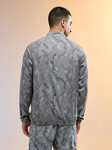 Image of TECHNOSPORT Men's Slim Fit Printed Regular Jacket With TS Flexi, SPF50+, Quick Dry for Regular Use