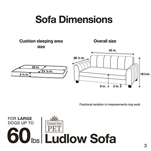 Enchanted Home Pet Ludlow Pet Sofa - Grey Large #TOP6