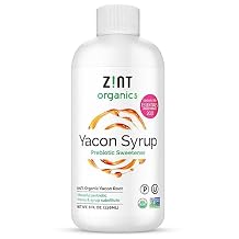 Organic Yacon Syrup - 100% Pure Paleo-Certified Prebiotic Fiber, Natural Sweetener, Non GMO, Pure Yacon Root Superfood - Natural Diet Aid 8 fl oz