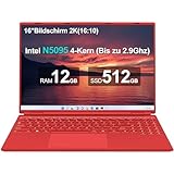AOCWEI Laptop 16 Zoll 12GB RAM 512GB ROM Erweiterungen 2,5