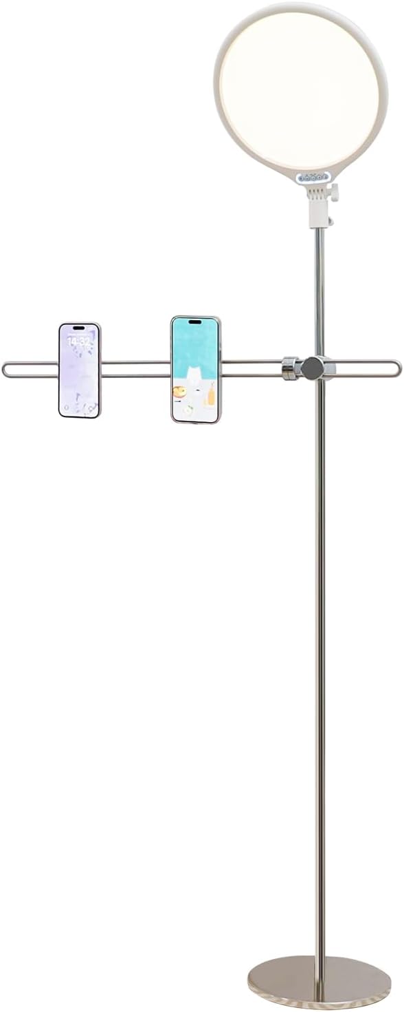 LED Ring Light with Stand 150cm, Professional 6000K Full-Screen Big Ring Lighting with Phone Holder, Selfie Lights for Studio Video Photography, TikTok, YouTube, Live Stream