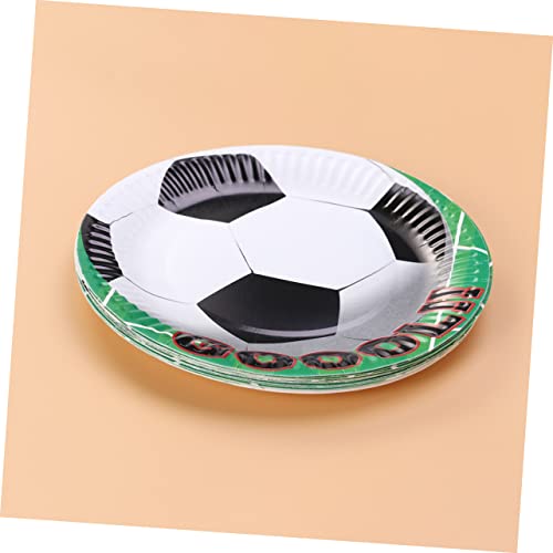 Abaodam 60 Peças Bandeja Descartável De Futebol De Papel Decoração Padrão Bolo Festa De Aniversário