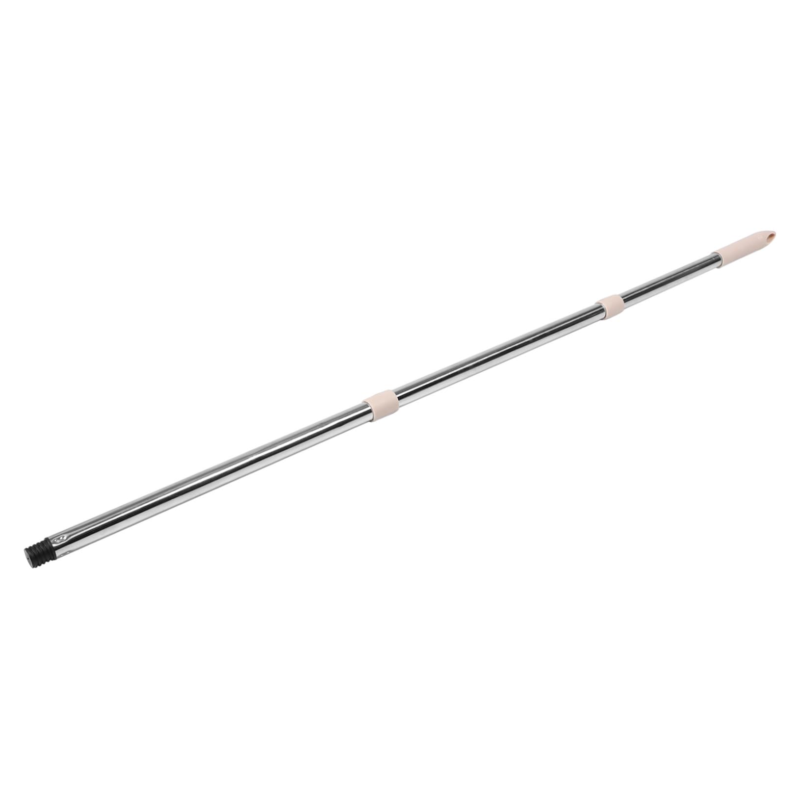 STOBAZA Stainless Steel Mop Replacement Pole with Protective Cover Three Section Broom Handle Compatible with American German Italian Threading for Cleaning Tools