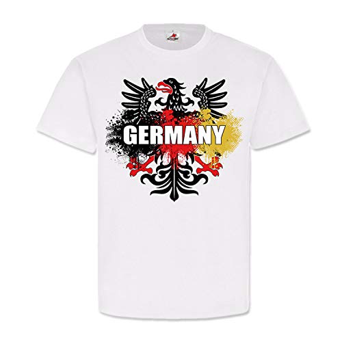 Maillot Allemagne football blanc XL t-shirt sport Allemagne 2018 Copytec Germany noir rouge or