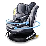 Reecle 360° Drehbar Kindersitz mit ISOFIX Gruppe 0+/1/2/3 Autositz 0-36 kg, Reboarder rückwärtsgerichtet 0-18 kg